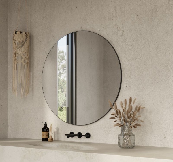 Oslo Round Mirror - Black - Available in 3 Sizes